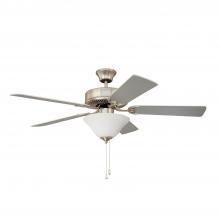  AC6952-SN - Builder's Choice 52 in. Satin Nickel Ceiling Fan with Light kit